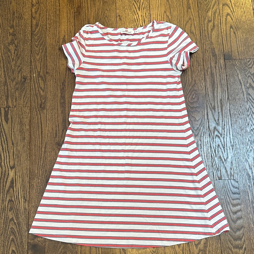 Vineyard Vines Casual Red and White Striped Dress Size XS